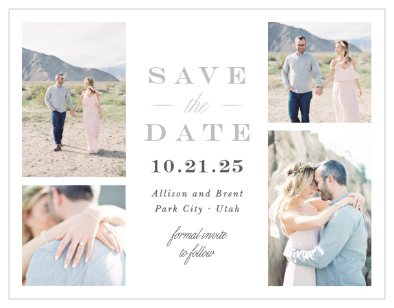 Announce your grand news with the clean design of our Minimalist Monogram Save the Date Magnets!