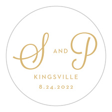 The Le Jardinier Foil Wedding Stickers features a textured background with an option to edit the color.