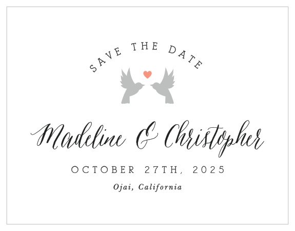 Our Whimsical Love Birds Save the Date Magnets are the perfect, simple design to lovingly share your big news with loved ones!
