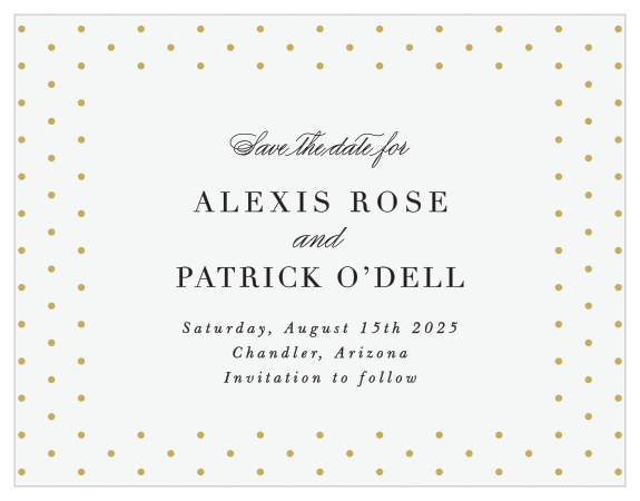 Family and friends are sure to rush to their calendars to pencil in your big day when they see our Polka Dot Passion Save the Date Magnets.