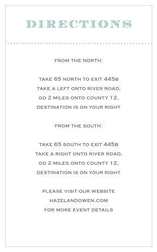 Guide guest to your wedding venue with the Vintage Label Direction Cards.