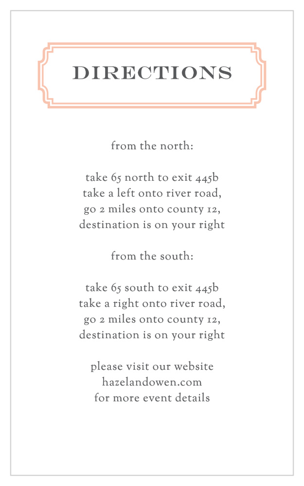 Utterly Chic Direction Cards
