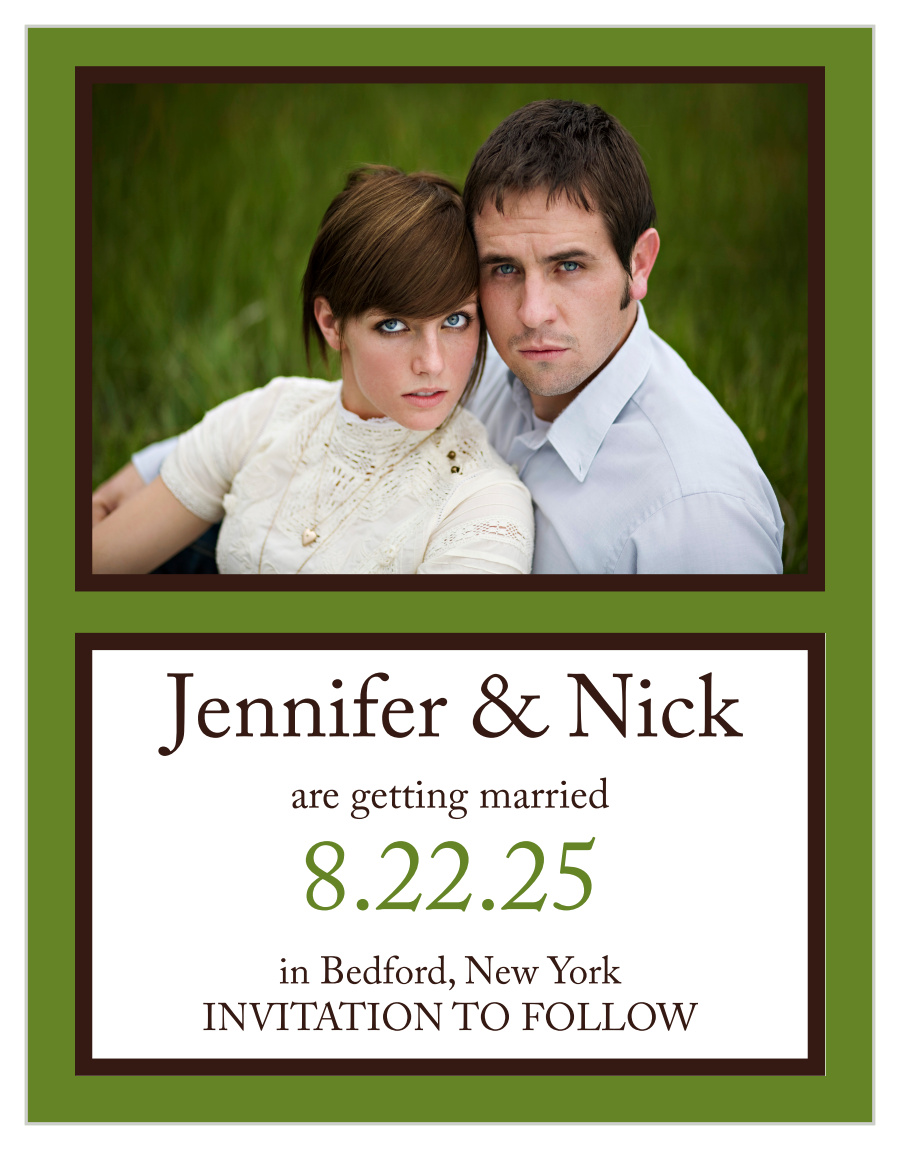 Initials Square Save the Date Magnets