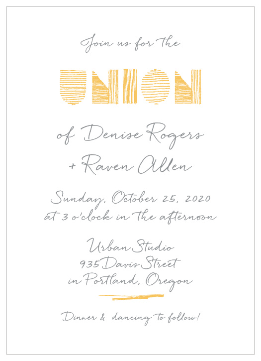 Very unique in design, the Simply Sketched Wedding Invitations appear as if they were hand drawn with each recipient in mind.