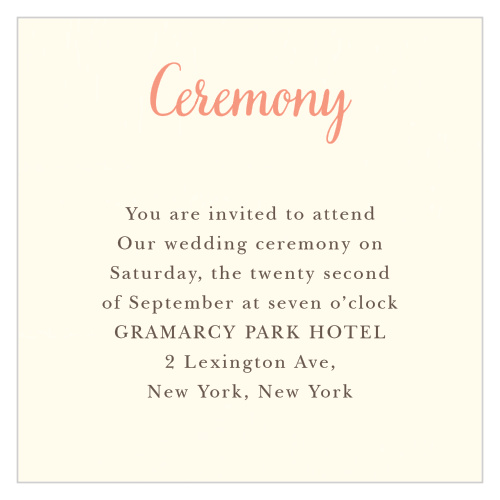 If you would prefer a smaller, more intimate ceremony, then look no further than our Simply in Love Ceremony Cards.