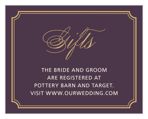 Style & Grace Foil Registry Cards are absolutely essential for guaranteeing that the gifts you get are the gifts you want and need.
