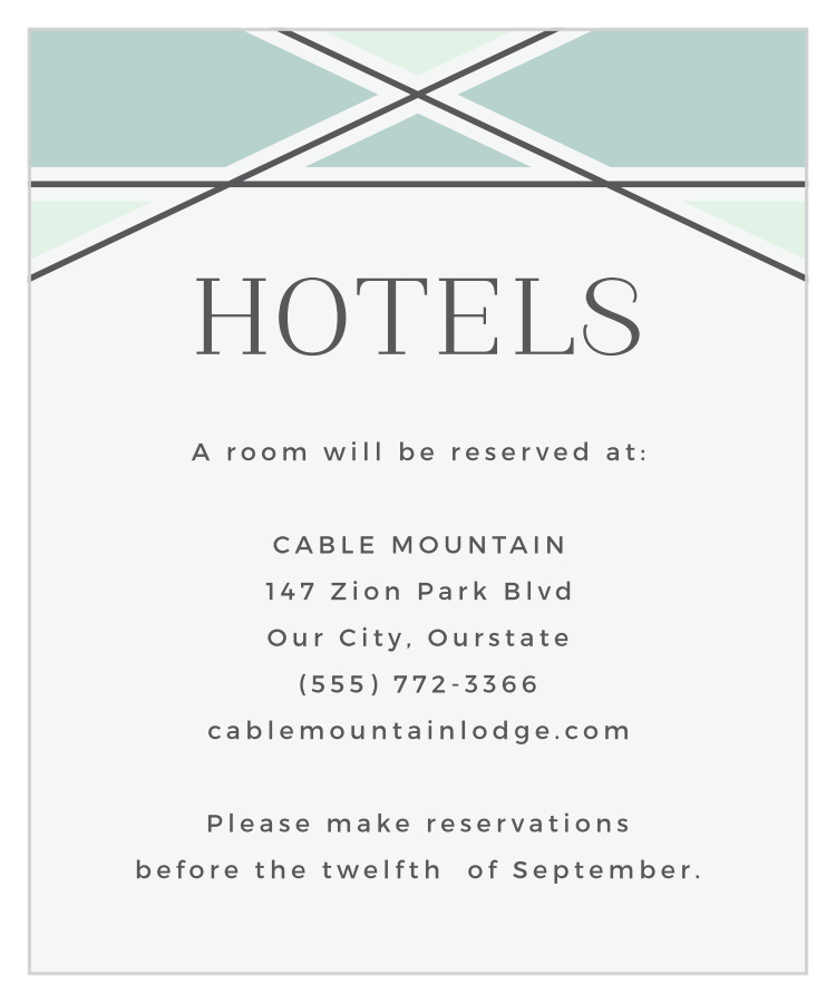 Simple Lines Accommodation Cards