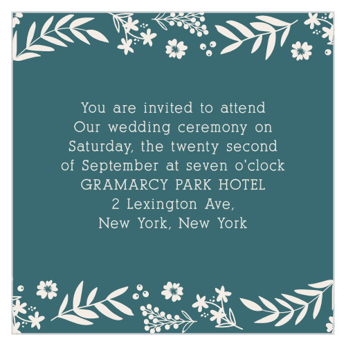 Invite and guide them at the same time with our Blooming Monogram Ceremony Cards.