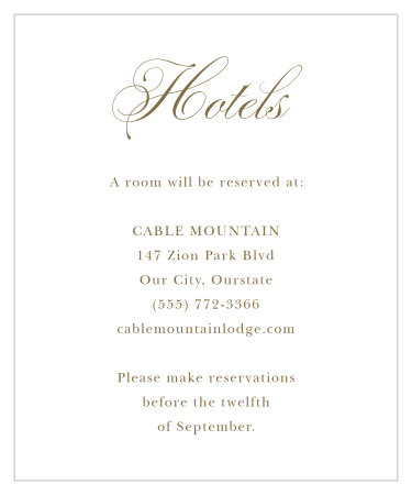 Let your out-of-town guests know where they will be staying while visiting for celebrations, with our Trendy Swirls Accommodation Cards.