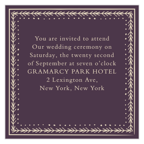 Ornate Frame Ceremony Cards are essential if you plan on having a smaller, more intimate ceremony that doesn't necessarily include all of the guests at your reception.