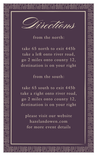 Guarantee that none of your guests get lost along the way with our beautiful Ornate Frame Direction Cards.