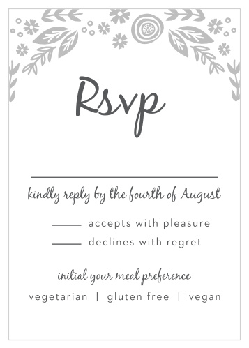 Create the perfect RSVPs to go with your whimsical wedding stationery using the Gardens Abound Foil Response Cards.