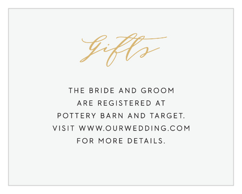Guarantee that the gifts you receive are the gifts that you actually want and need with our stunningly sleek Minimalist Pennant Registry Cards.