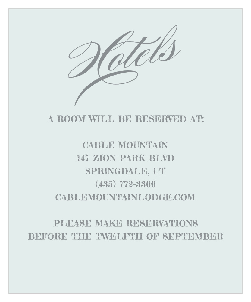 Prim & Proper Accommodation Cards