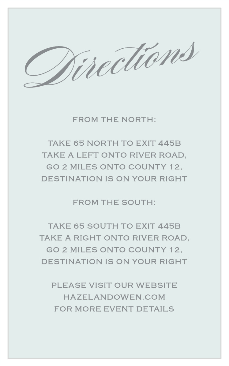 Prim & Proper Direction Cards