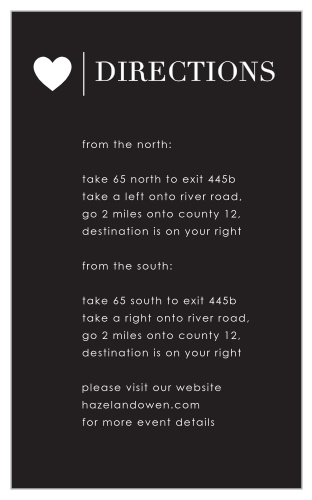 Make sure that your directions are as black-and-white as our Refined Type Directions Cards.