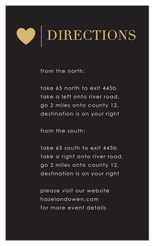 Make sure that your directions are as black-and-white as our Refined Type Foil Directions Cards.