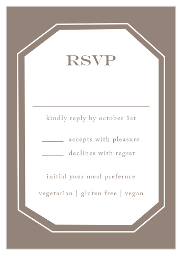 Collect a headcount with the easy, breezy, elegant  Rustic Barn Response Cards.f