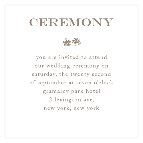 Don't overcrowd your wedding invitation with too much information; Give your guests extra details using the Rustic Barn Ceremony Cards.