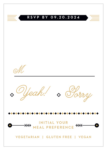 Plan for every single guest with our simply stunning Modern Story Foil RSVP Cards.