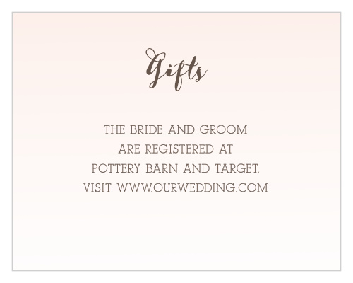 A lovely ballet pink descends seamlessly to white on the Proper Painterly Registry Cards.