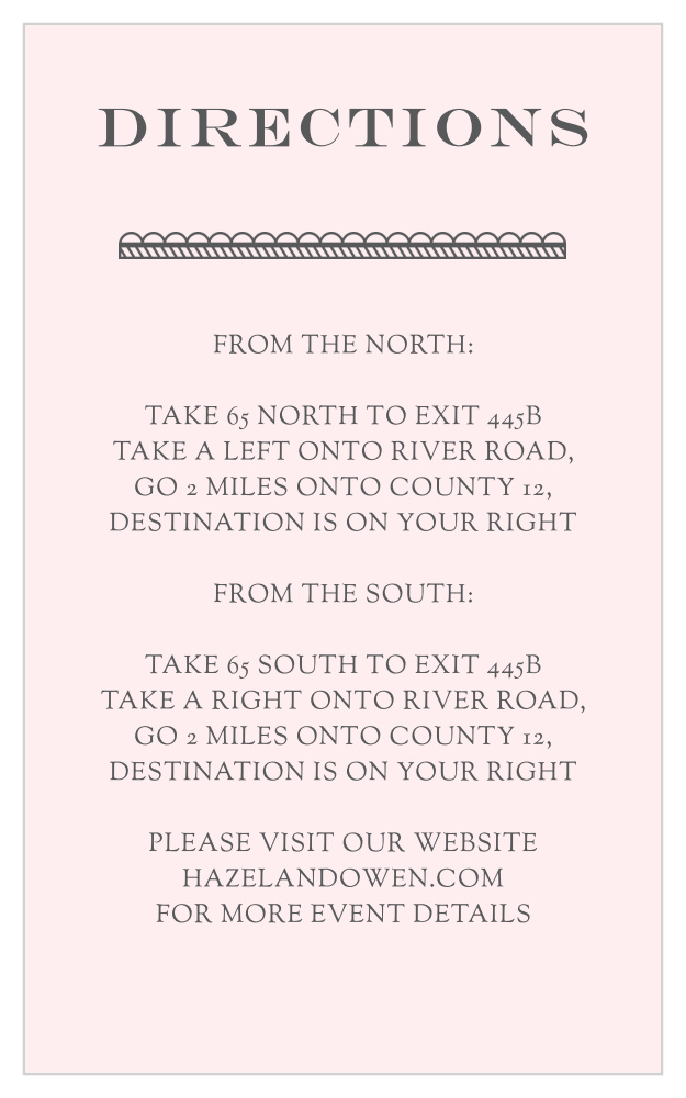 Rosette Border Direction Cards