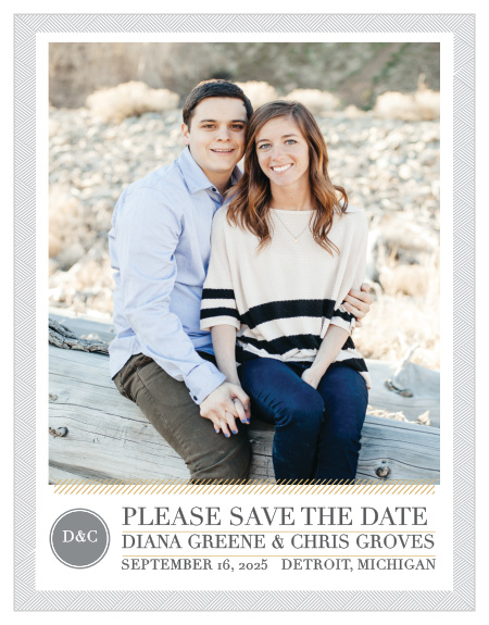 Our Simply Modern Foil Save-the-Date Cards are a part of the Love Vs. Design collection by Basic Invite.