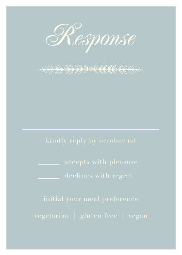 With the In Cursive Response Cards you will be able to keep track of all the guests that plan on attending your wedding.