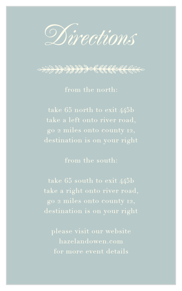 In Cursive Direction Cards