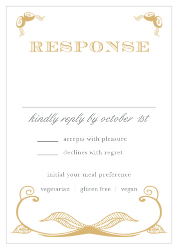 Tally up every single guest, alongside their specific meal preferences, with our stunning Hand Drawn Frame Foil Response Cards.