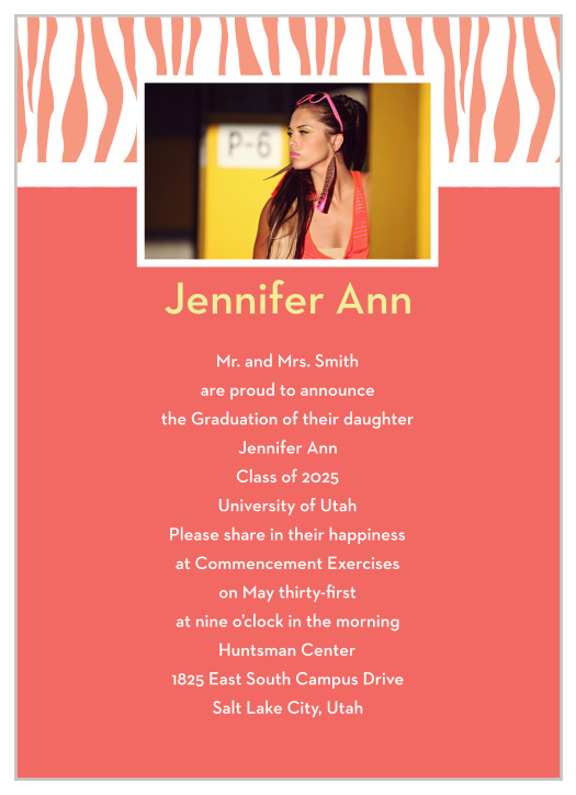 The Wild n Free Graduation Announcement is a fun photo announcement.