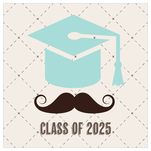 The Mustache Graduation Cap Graduation Invitation is a hip and trendy double-sided square card. 