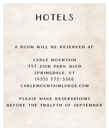 Make sure your guests know the best places to stay when they attend your wedding using the Rustic Heartchery Accommodation Cards.