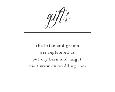 The Rustic Chic Registry Cards are simple and stylish!