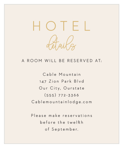 Make a magical impression with our Now & Forever Accommodation Cards. 