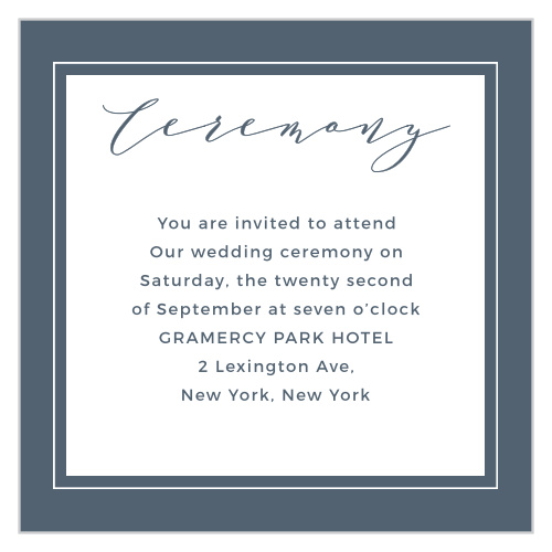 The Oil Paint Textured Ceremony Cards are simple and refined.