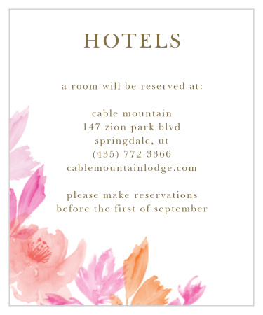 Make sure your guests know the best places to stay when they attend your wedding using the Water Rose Accommodation Cards.