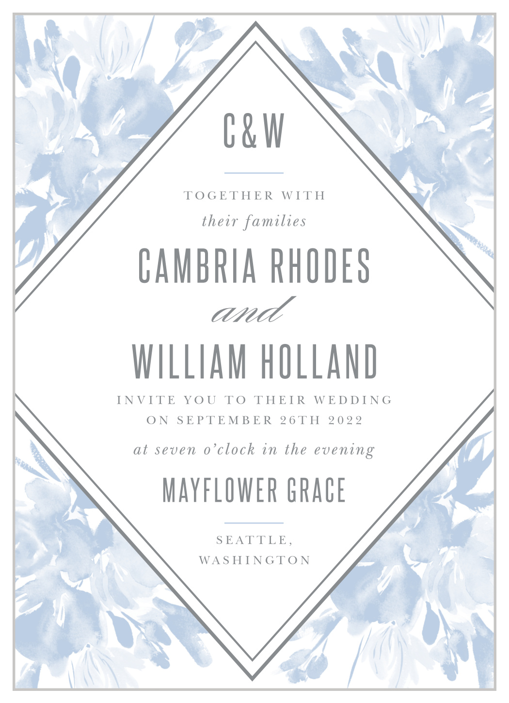 Subtle Fleuriste Wedding Invitations