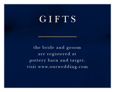 Give yourself the gift of peace of mind with our Indigo Infatuation Registry Cards.