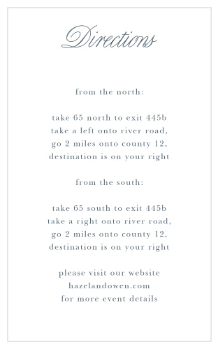 Guide your guests to the location of your dream venue with our beautifully simple Olive Leaves Direction Cards.