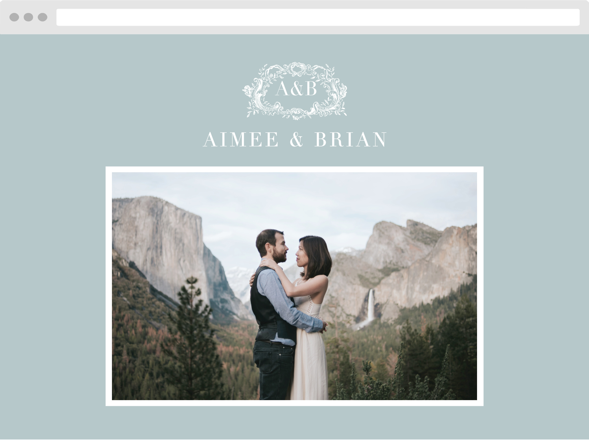 In Cursive Wedding Website