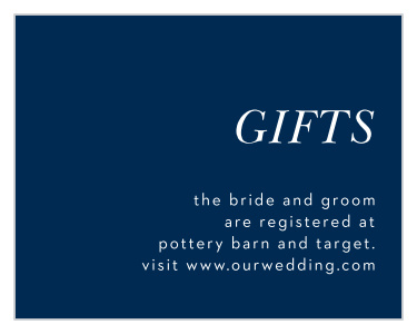 Ensure that the gifts you receive are what you need to start this next stage in life using our Angular Color Registry Cards.