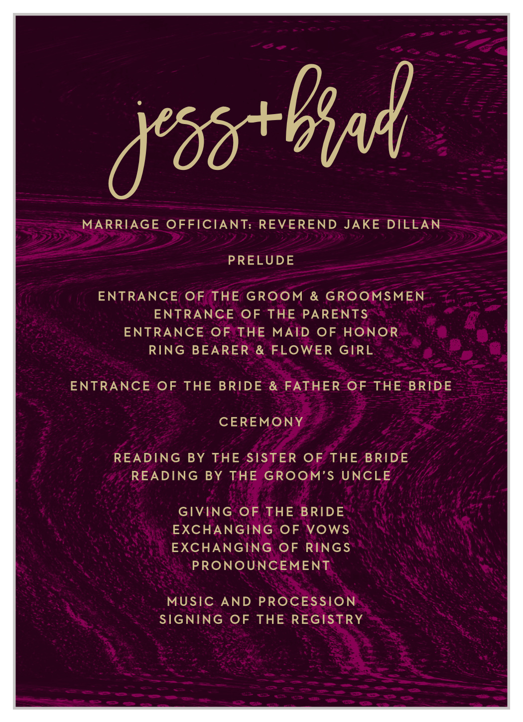 Lipstick & Louvre Wedding Programs