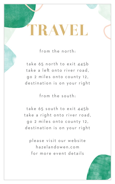 Guide your guests to your dream wedding venue with our Sea Breeze Collage Direction Cards.