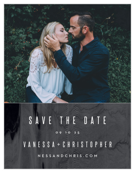 Museum Muse Save-the-Date Magnets are a gorgeous way to ensure that your most cherished friends and family mark their calendars well in advance of your special day.