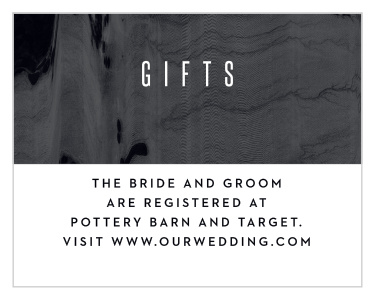 Give your guests the gift of knowing what you truly need with our Museum Muse Registry Cards.