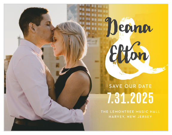 Ensure that your guests know about your wedding well in advance with our stunning Big Ampersand Save-the-Date Magnets.