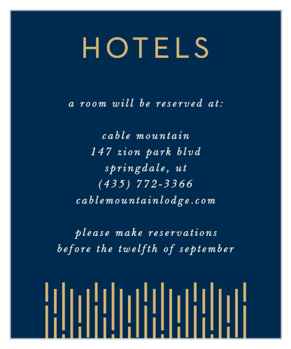 The Lovely Lines Accommodation Cards are perfect for a Gatsby-esque theme, but abstract enough to suit any other style of wedding as well!