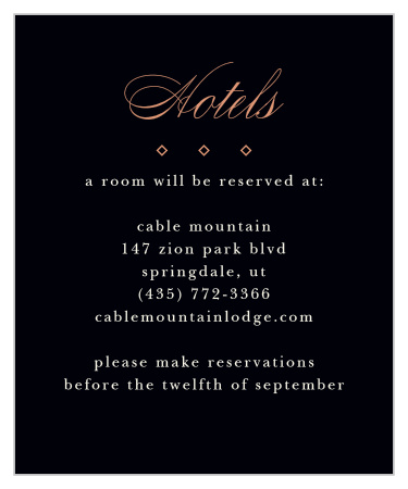 Recommend only the best local hotels for your guests with our stunning Diamond Debauchery Accommodation Cards.