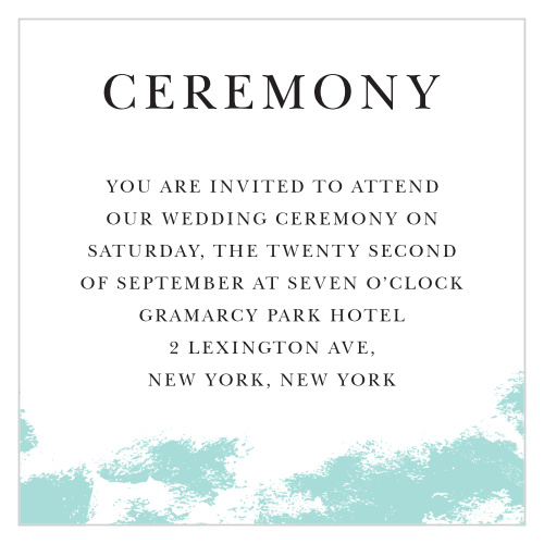 Our Something Blue Ceremony Cards utilize the same gorgeous design and color scheme as several other cards in the Something Blue wedding suite. 